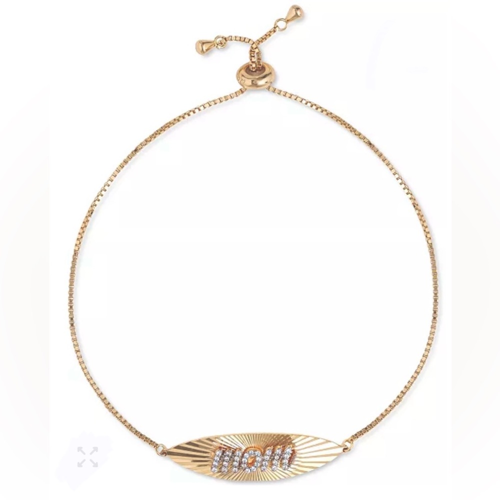 Giani Bernini Cubic Zirconia Sterling Silver "Mom" Bolo Bracelet